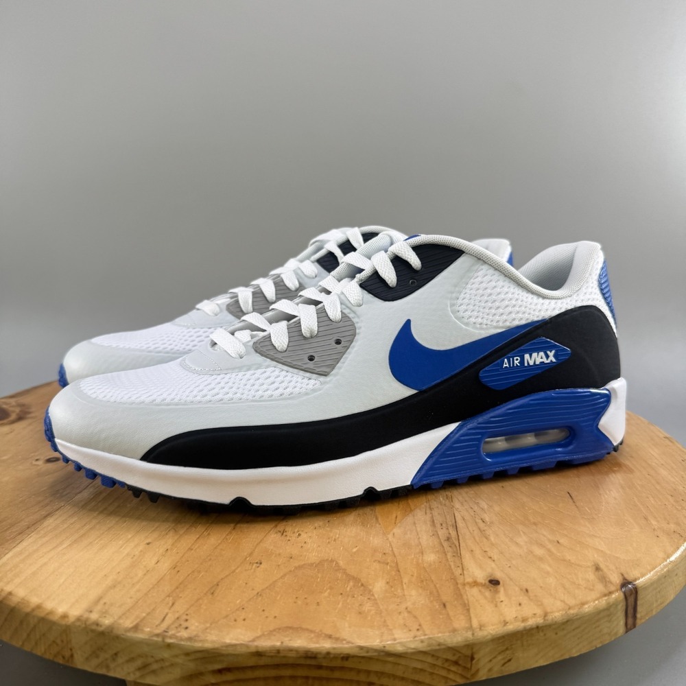 Nike Air Max 90 Golf Mens Size 14 Shoes White Royal Blue Spikeless DX5999-141 - Picture 3 of 9